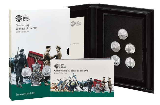50 Years of the 50p Proof Coin Set Military [Royal Mint]